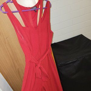 Red Evening Romper